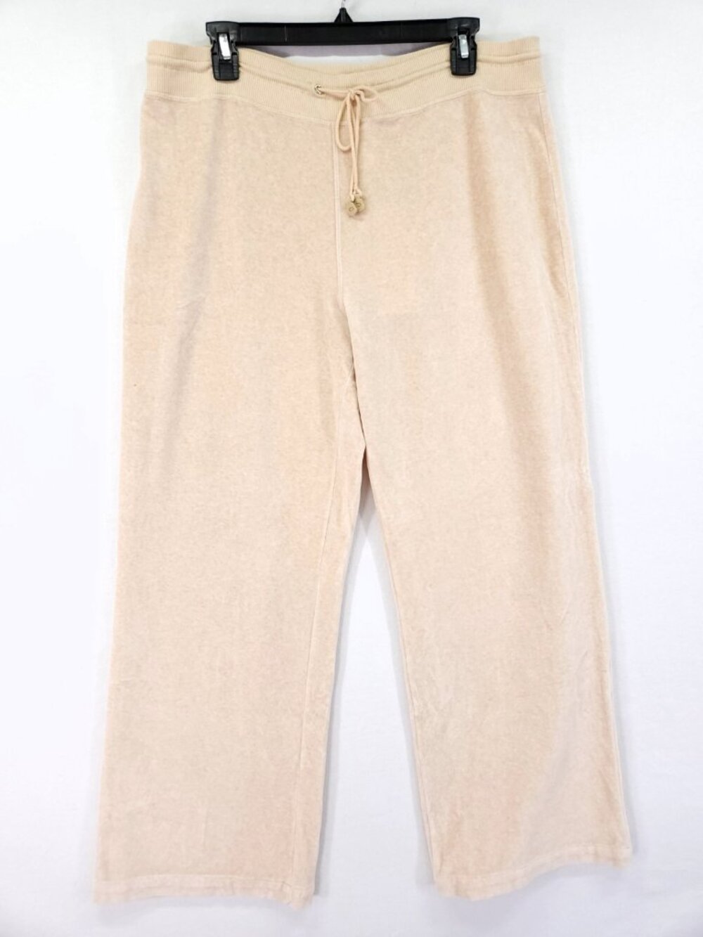 Escada Velour Beige Loungewear Pants Size German 46 US16 Waist 34x29